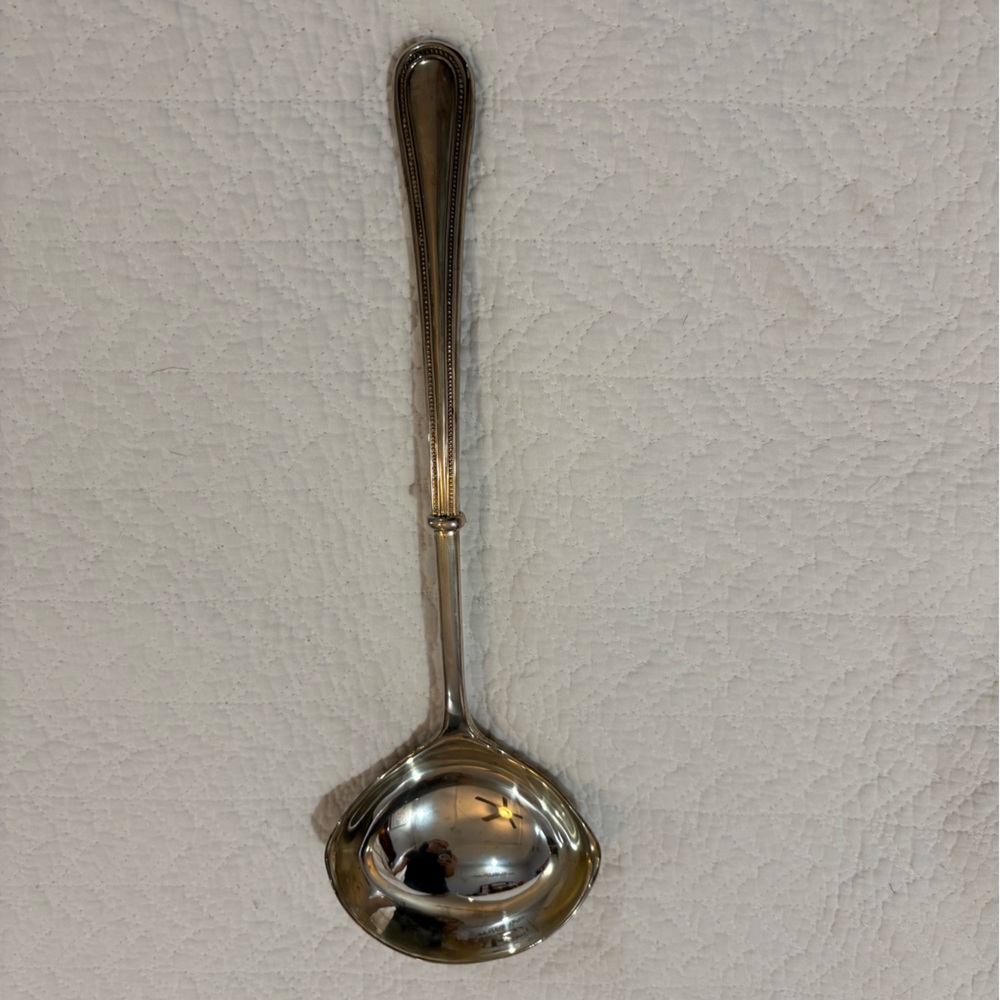 Vintage Classic Silver Plated Soup Ladle - Elegant Home Dining Serving Spoon